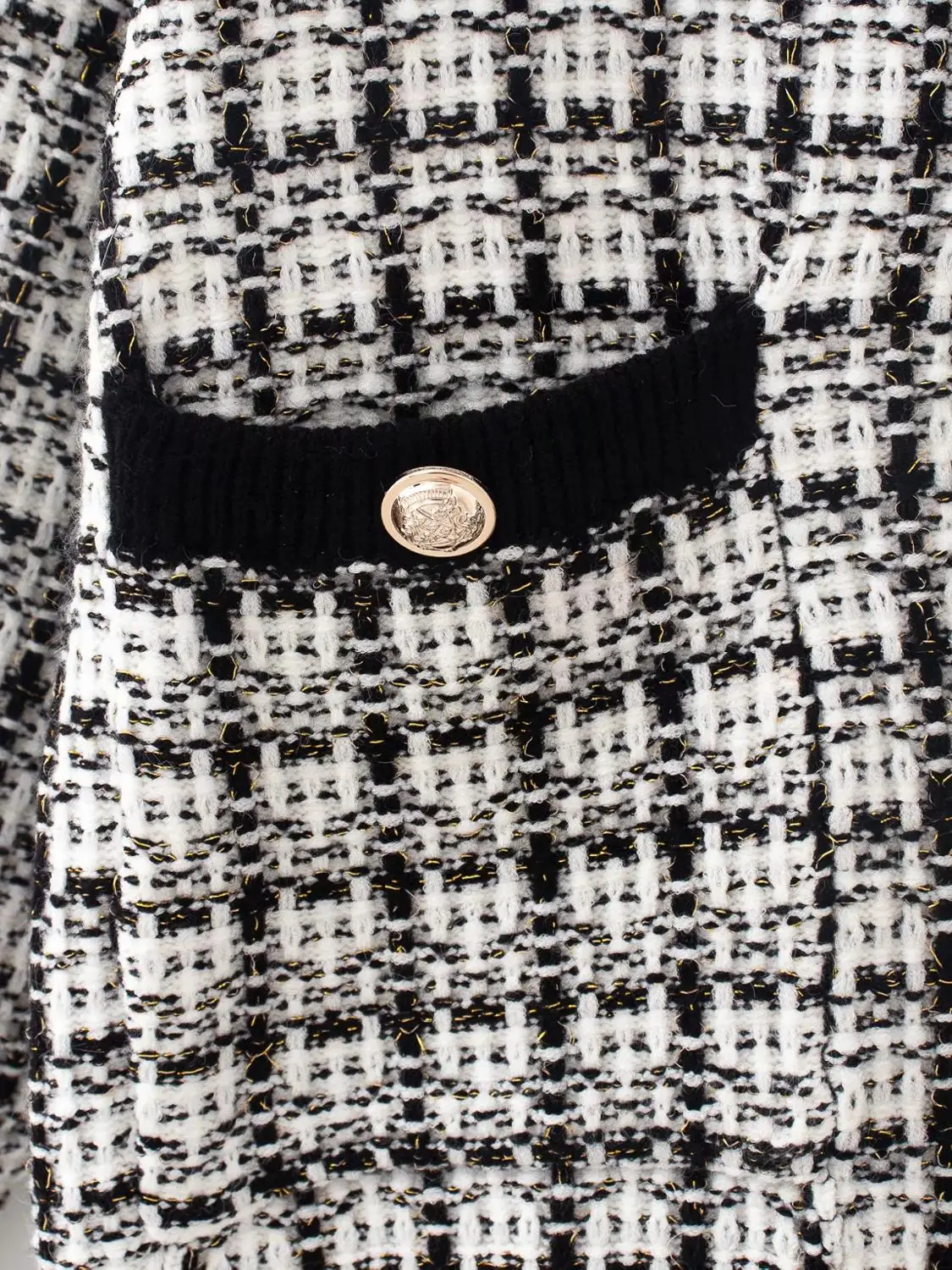 

Women's Button Sweater Coat Autumn New England Office Lady Elegant Plaid Cardigans Knitting Jacket Women Casual Tops 2020