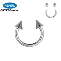 g23 titanium nose ring septum cone lip circular barbell horseshoe ear tragus helix earring daith body piercing jewelry f136