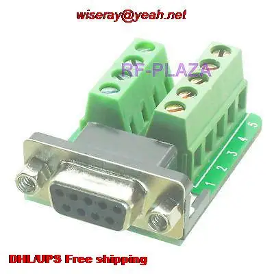 DHL/EUB 100 шт. DB9 D-sub Женский RS232 9pin порт терминалы адаптер конвертер PCB Breakout 2 row-A6 |