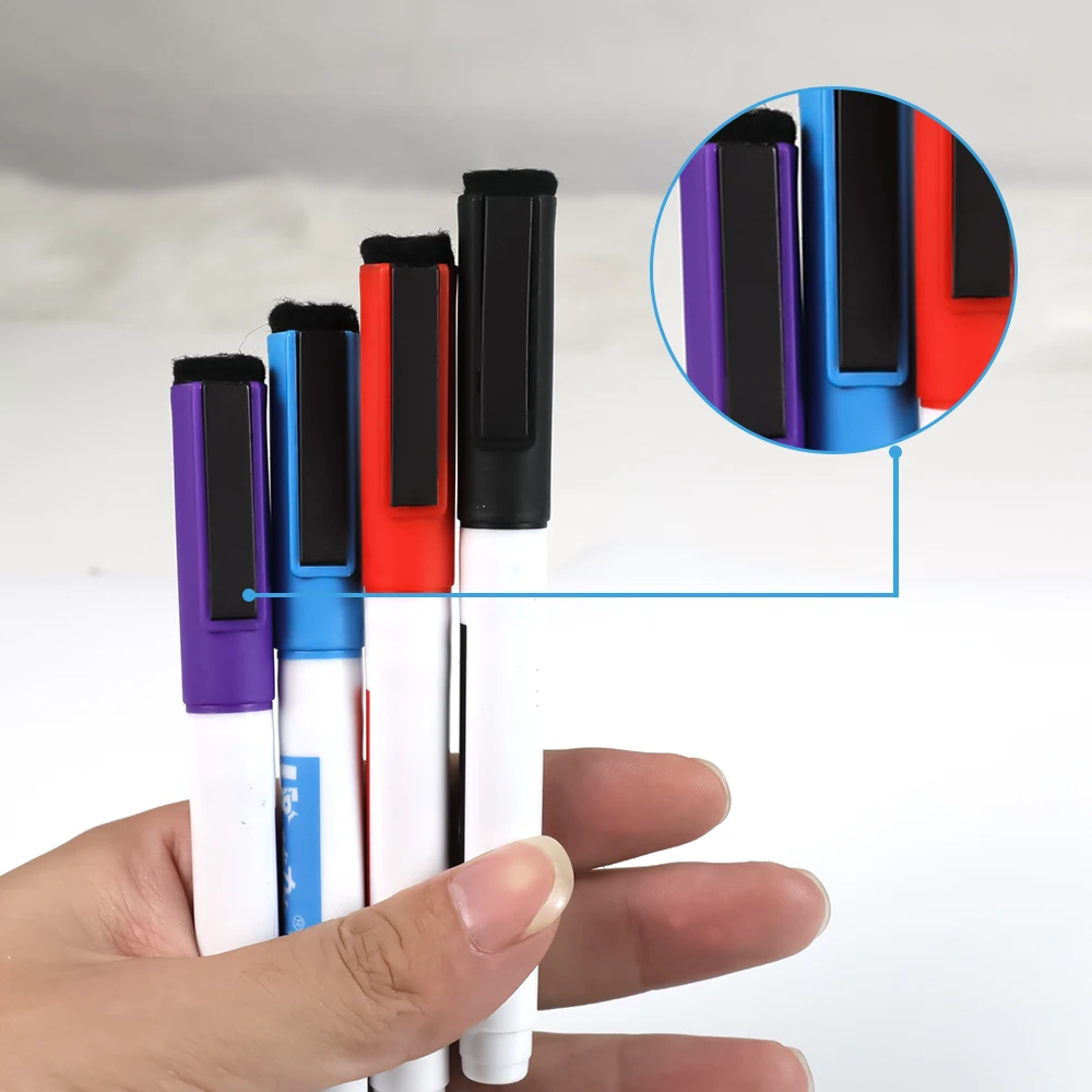 4 шт./лот цветная магнитная ручка для рисования черные красные синие маркеры