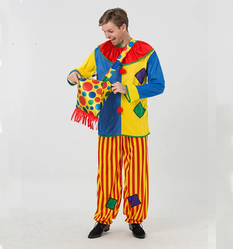 Костюмы для косплея клоуна танцевальный костюм на Хэллоуин карнавал
