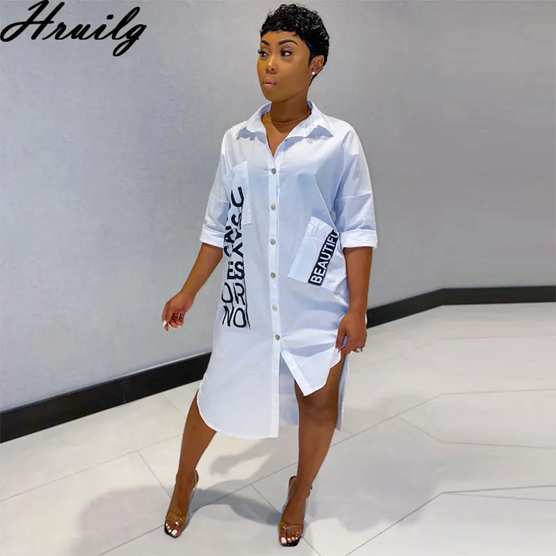 Женское платье рубашка на пуговицах повседневное элегантное средней длины с