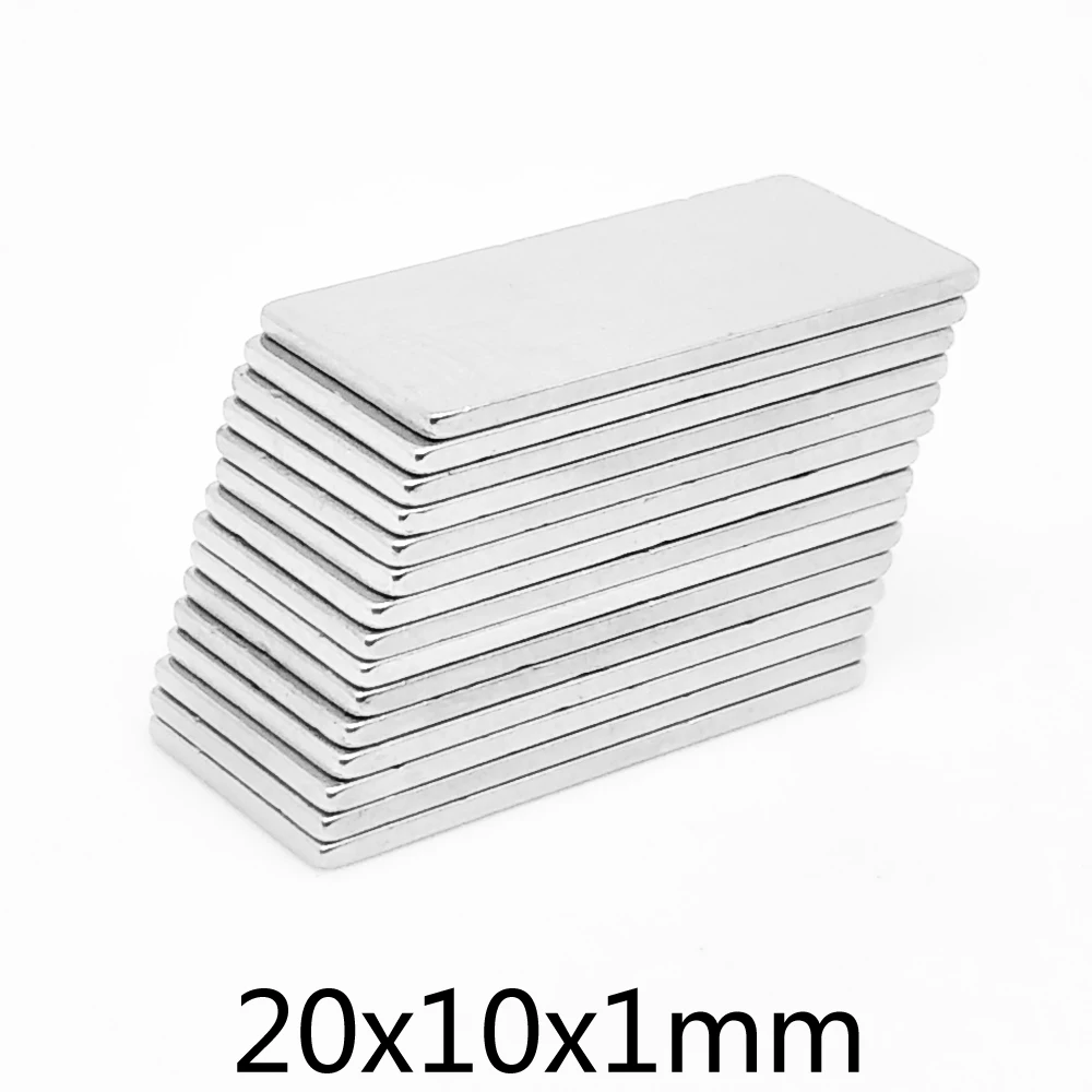 

10/20/50/100/150/200/300PCS 20x10x1 Rectangular Strong Rare Earth Neodymium Magnet N35 Block Permanent Magnets 20x10x1mm 20*10*1