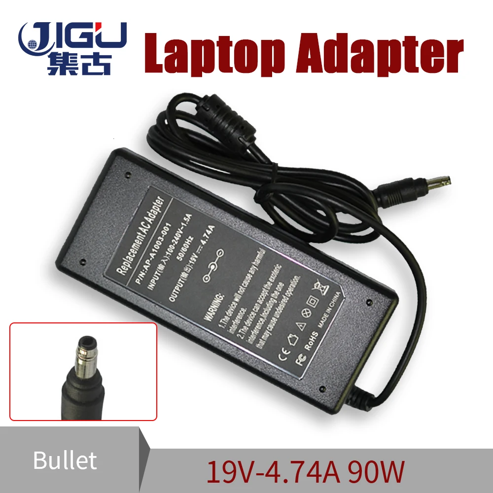 

19V 4.74A 90W Bullet Replacement Charger For HP Laptop Power Adapter Input 100-240V