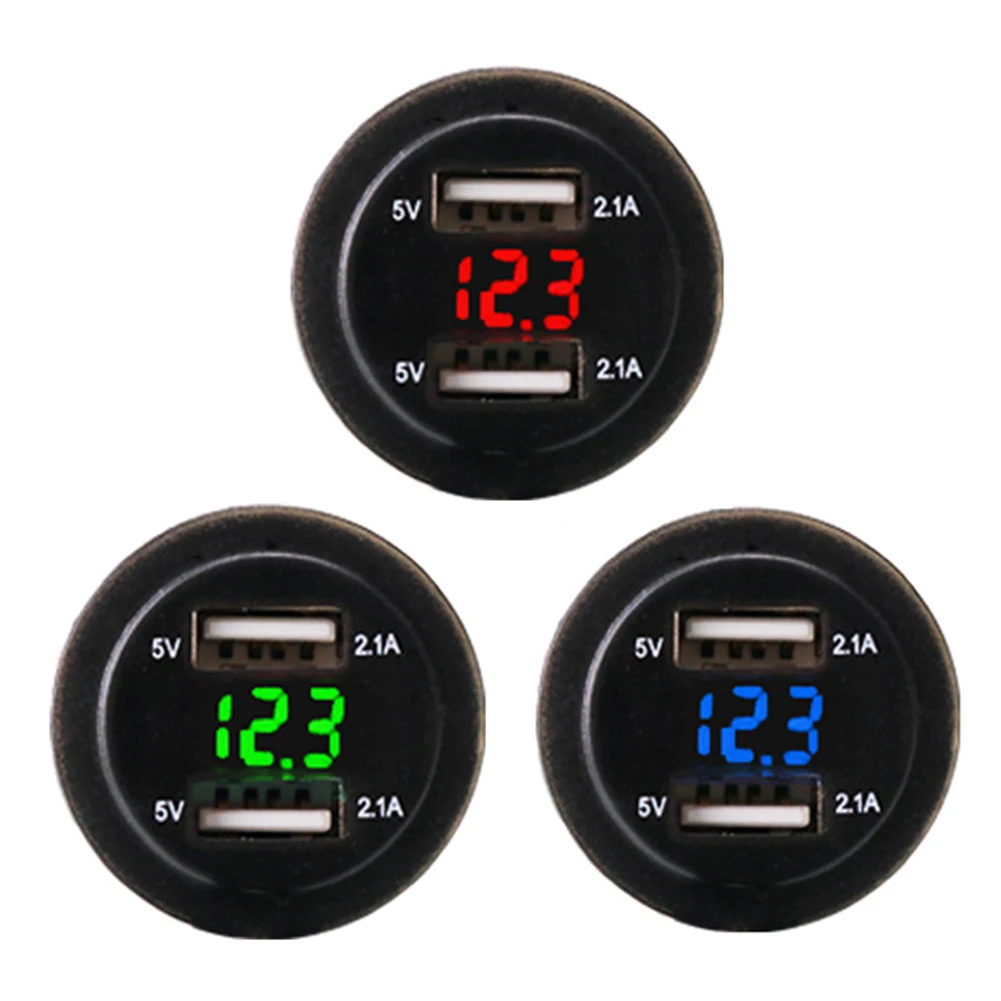 2 1 А двойной USB порт светодиодный адаптер напряжения для мотоцикла и