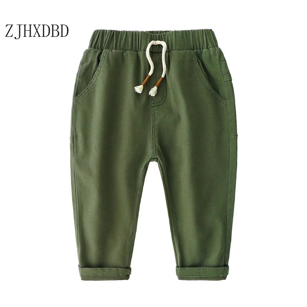 Повседневные Длинные шаровары синего и зеленого цвета для мальчиков модные