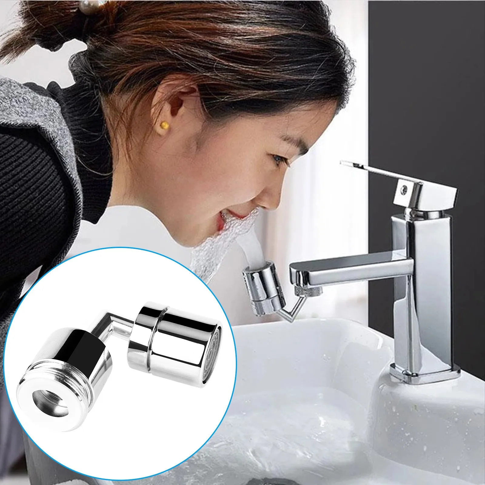

Tap Aerator 720°Rotation Universal Splash-Proof Swivel Water Saving Faucet