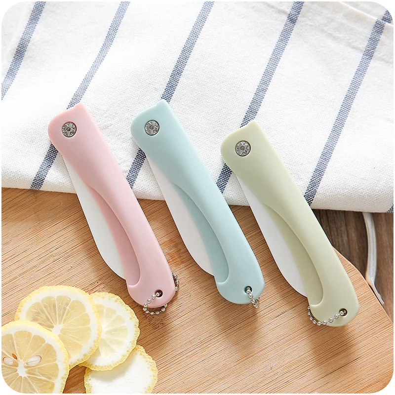 Portable folding ceramic fruit peeler household peeling melon kitchen cutting knife | Дом и сад
