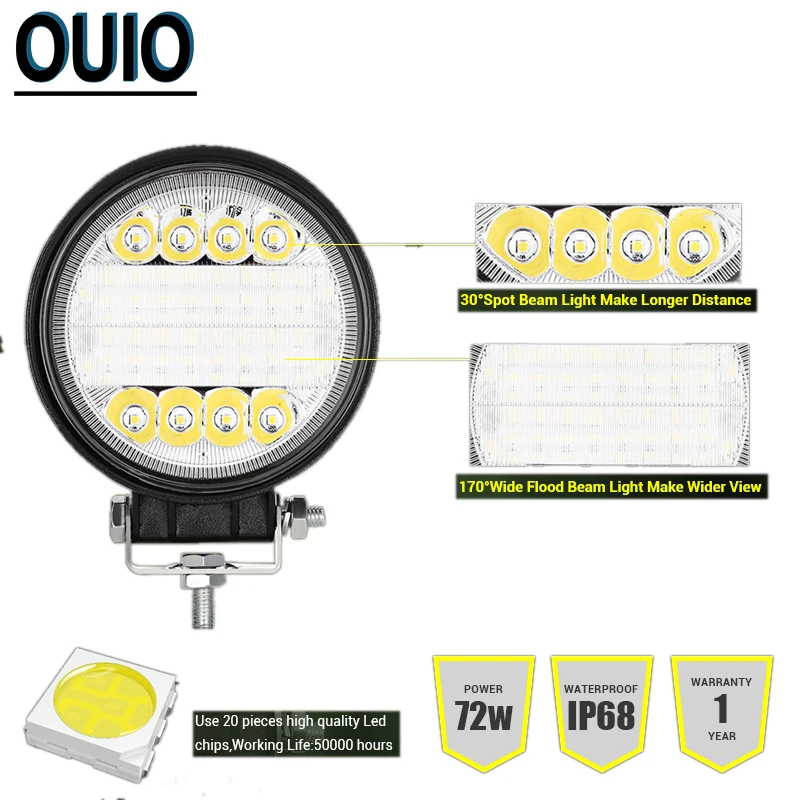 Смешанные светодиодный светильник бар внедорожные головной вождения s для 4x4