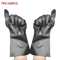 100pcs blackblue tpe disposable gloves powder free waterproof gloves flexible household kitchen laboratory cleaning gloves