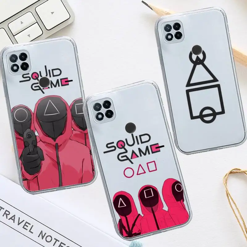 

squid game 456 067 tv show Phone Case Transparent for Xiaomi redmi note 8 9 10 11 t lite pro ultra mix 4 k40