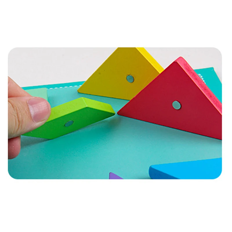 3D головоломка деревянная головоломка Tangram игра Монтессори обучающая доска для рисования игры игрушка подарок для детей