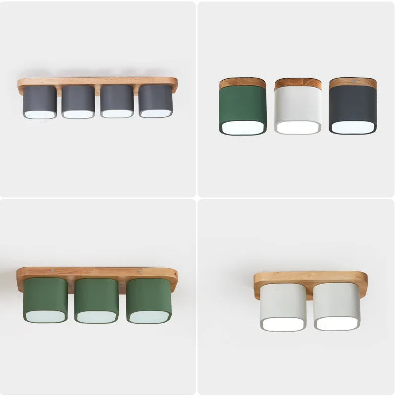 Потолочные светильники деревянные светодиодные скандинавские современные