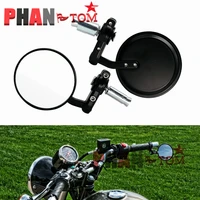 22mm universal motorcycle mirror aluminum black handle bar end rearview side mirrors motor accessories