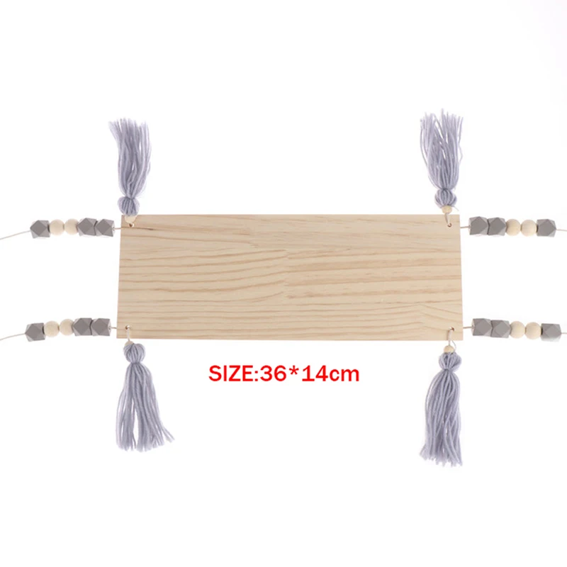 1 шт. расшиты разноцветными бусинами и кисточками деревянная полка Декоративный