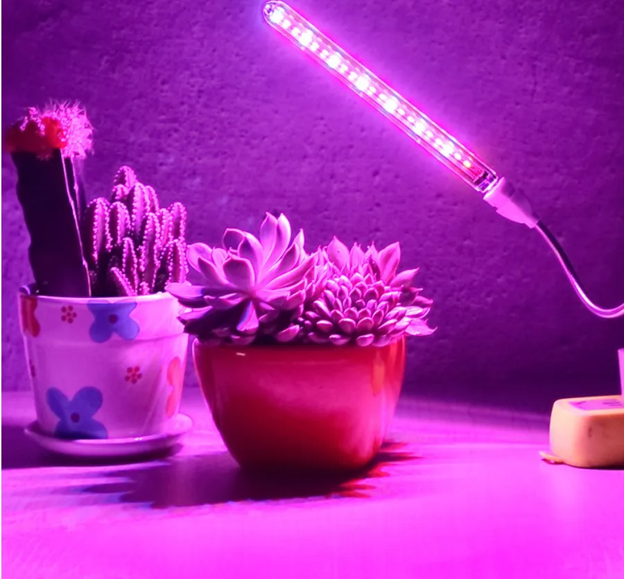 

21LED Plant Light USB Indoor Supplement Light Plant Growth Lamp LED Grow Light Red & Blue Hydroponic Growing Light Bar 10W