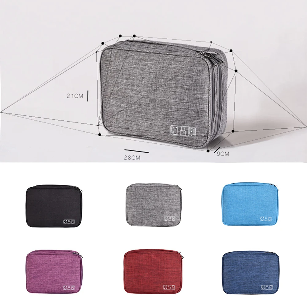 Travel Cable Bag Portable Digital USB Gadget Organizer Charger Wires Cosmetic Zipper Storage Pouch Kit Case Accessories Supplies | Дом и сад