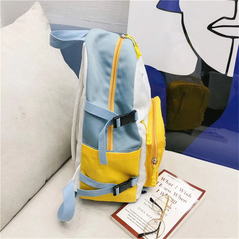 Классический водонепроницаемый нейлоновый женский рюкзак ранец с несколькими