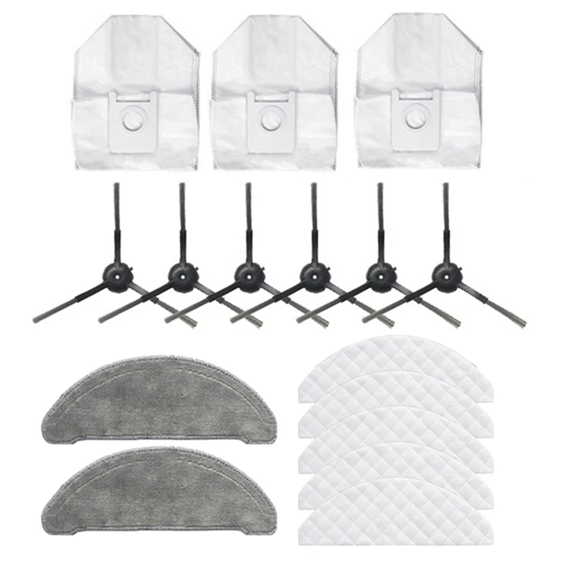 

Disposable Wipes Dust Bags Recyclable Mops Cloths Side Brush Parts Accessories for ROIDMI EVE Plus Robot Cleaner Sweeper