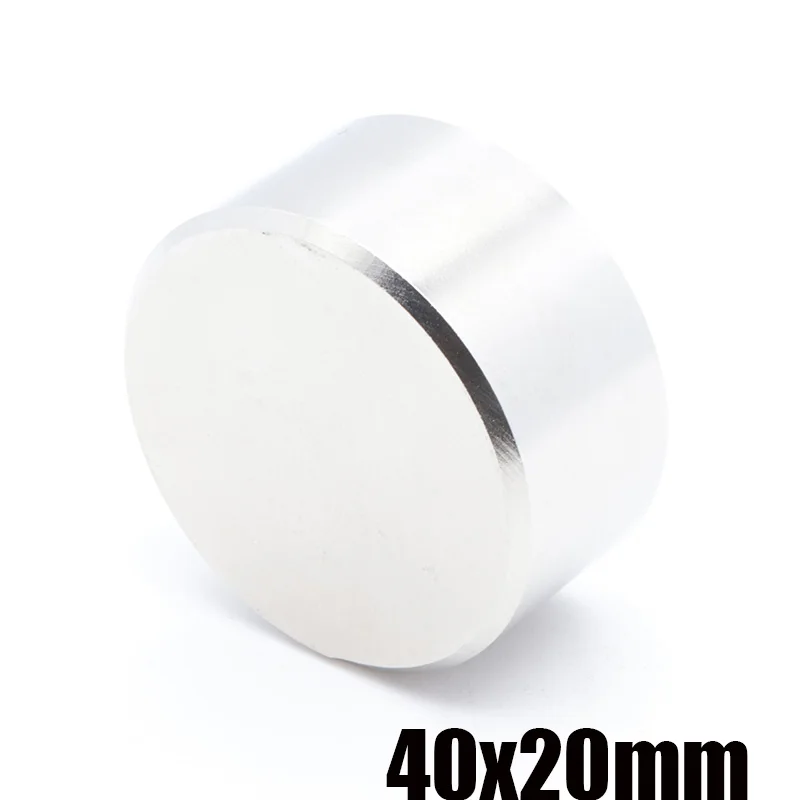 Супермощные Небольшие Круглые неодимовые магниты NdFeB 2 шт. 40x20 мм диаметр 40 x 20 N35