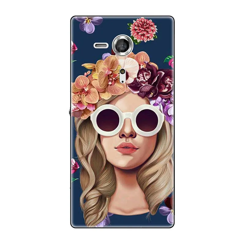 A203 Мягкие чехлы для sony Xperia SP M35 M35h M35C C5303 C5306 C5302 чехол с принтом(розы); волк милый чехол-крышка с узорами чехол для телефона чехол Fundas Para - Цвет: A203