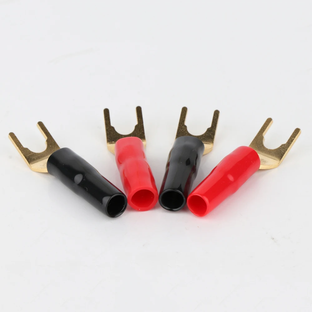 8 шт. высококачественные штекеры из чистой красной меди для динамика |