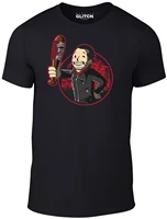 nuclear negan t shirt inspired by walking dead tv show zombie walkers pip sleeve tee shirt homme t shirts