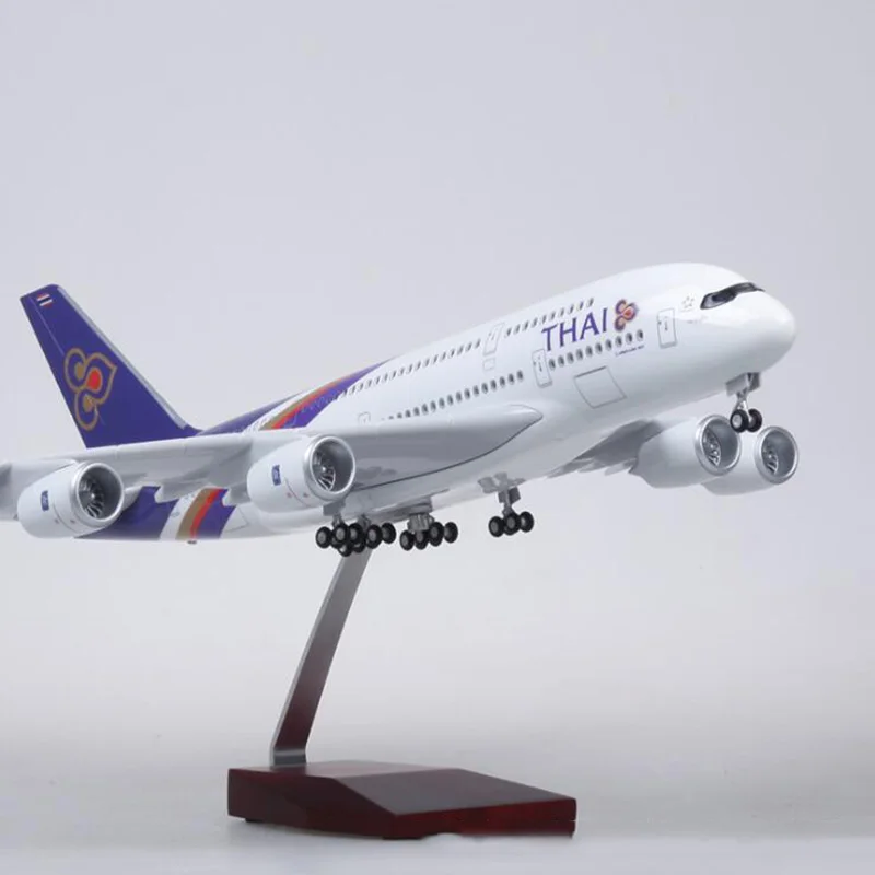 1/160 масштаб 50 5 см Airbus 380 A380 Таиланд Тайский Самолет Модель W светильник и колесо