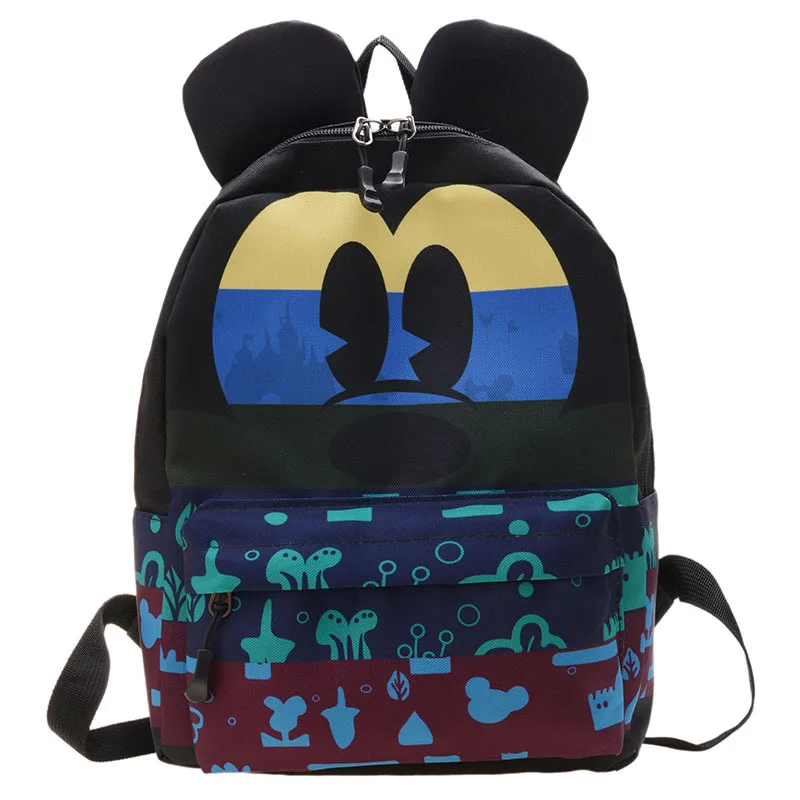 Disney Boys Cartoon Mickey Mouse Backpack Bags For Kids Kindergarten Small Schoolbags Girls Fashion Handbags Travel Packages New