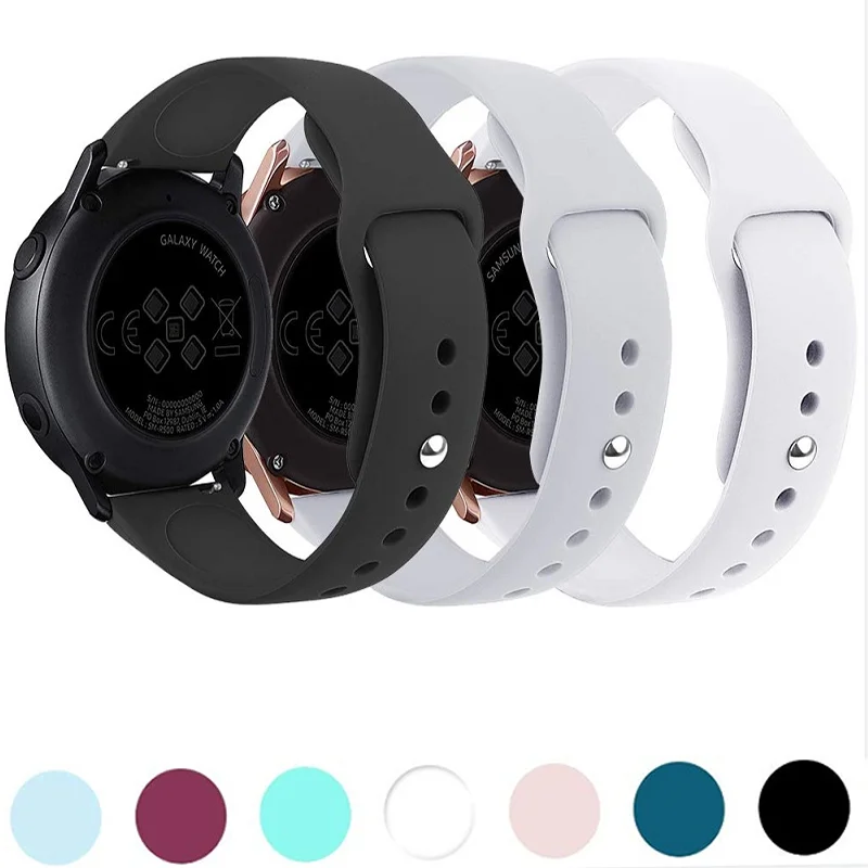 

Silicone Band for Samsung Galaxy Watch 4 classic Strap Gear S3 46/42mm Huawei Watch GT2 Correa Bracelet Active 2 40mm 44mm Strap