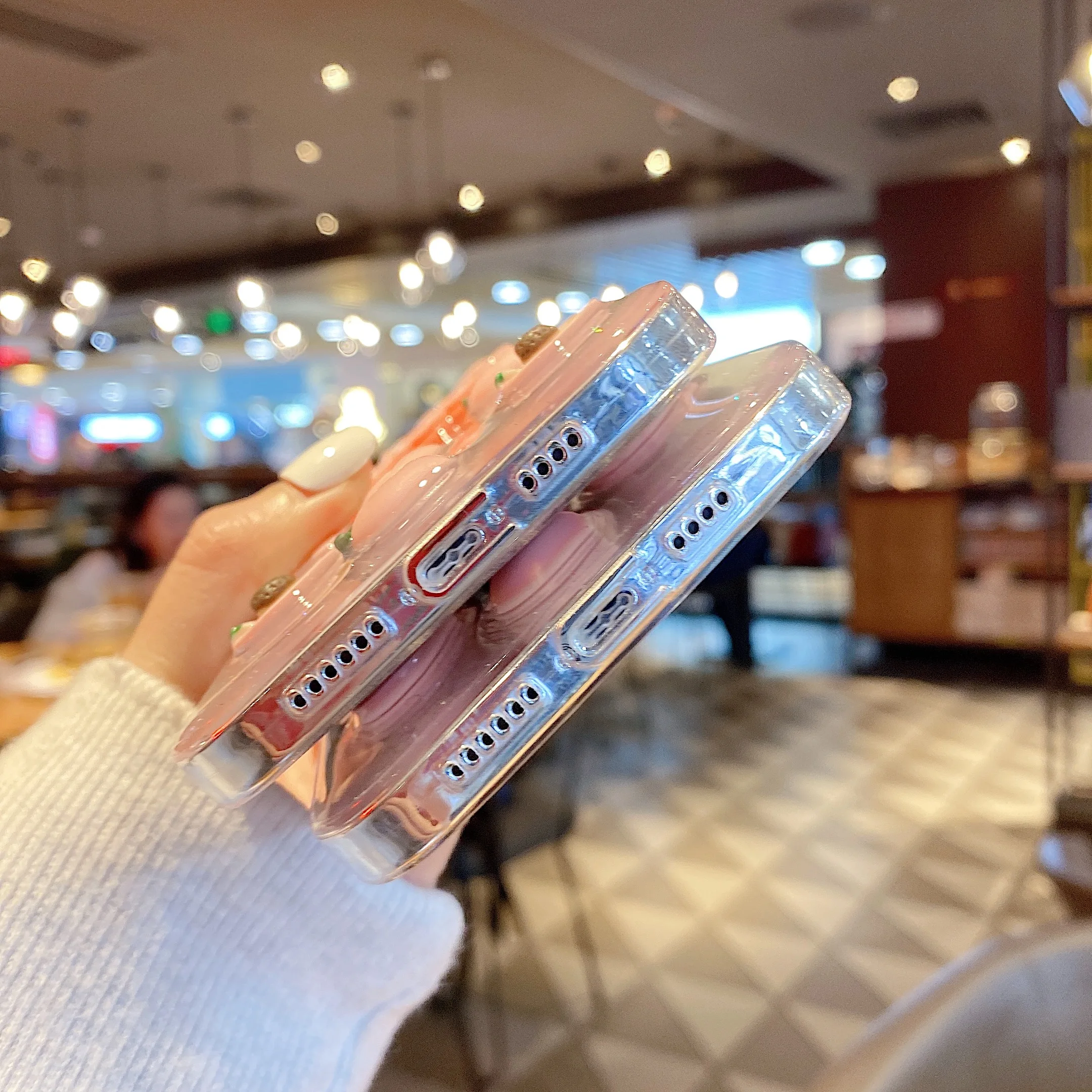 

INS Hot 3D Honey Peach Phone Case for iPhone 11 12Pro Max X XS XR Max 7 8Plus Fashion Beauty Pattern Protect Cover Accessories