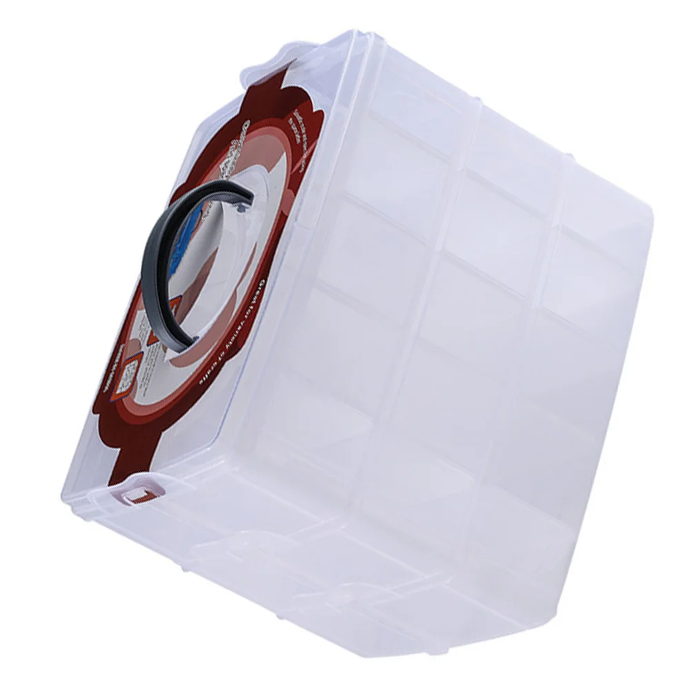 

1 Pcs Adjustable 3-Tier Detachable Storage Box Stackable Multi Slot Clear Plastic Craft Organizer Container Home Supplies