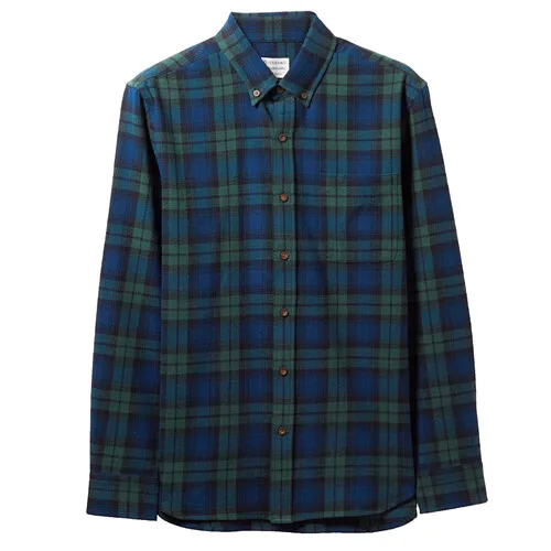 04Blue Giordano мужская рубашка в клетку из натурального хлопка с длинными рукавами, данная модель имеет несколько цветовых решений - Цвет: 04Blue