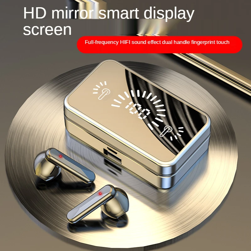 

Зеркальная настоящая Беспроводная Bluetooth-гарнитура, бинауральная маленькая невидимая мини-гарнитура с долгим временем работы в режиме ожид...