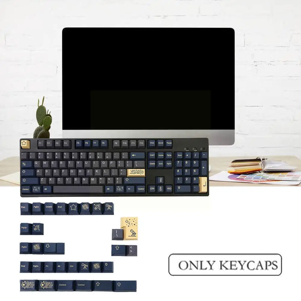 

135 Key 5 Sides Dye Sublimation PBT Keycap for CHERRY Profile MX Switch Gaming Mechanical Keyboard Keycaps Stargazing Key C Z0P9