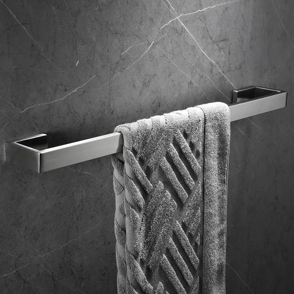 Towel Bar Матовый никелевый набор оборудования для ванной комнаты полотенце бар Туалет Держатель для полотенца кольцо крючок халат SUS 304 нержавеющая сталь настенный - Цвет: Towel Bar