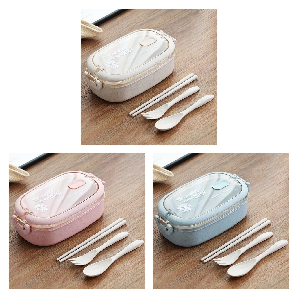 Ланч-бокс Bento из пшеничной соломы пищевой контейнер для микроволновой печи со