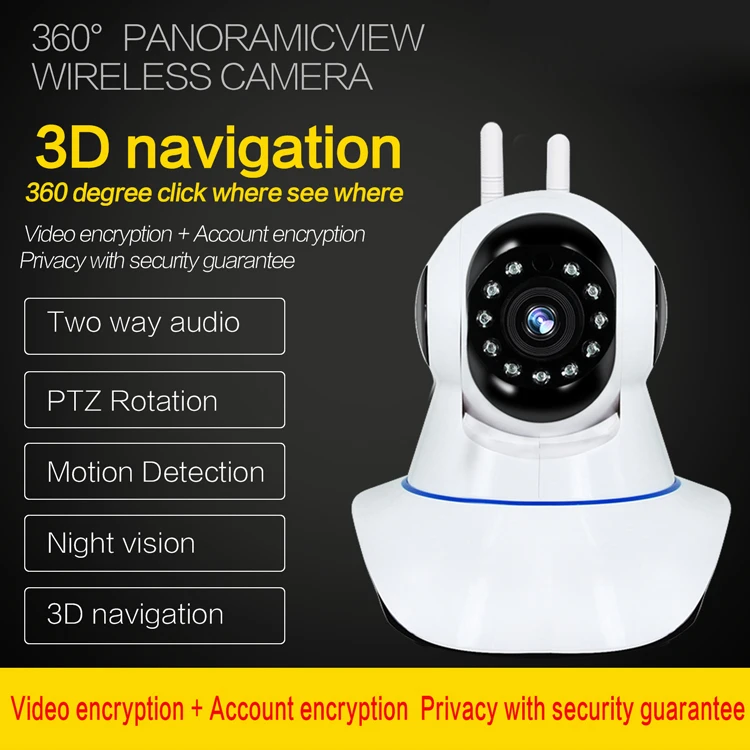 360 ° HD 1080P умный видеорегистратор удаленно монитор домашней безопасности Wifi ip-камера ночного видения мини-видеокамеры с микрофоном