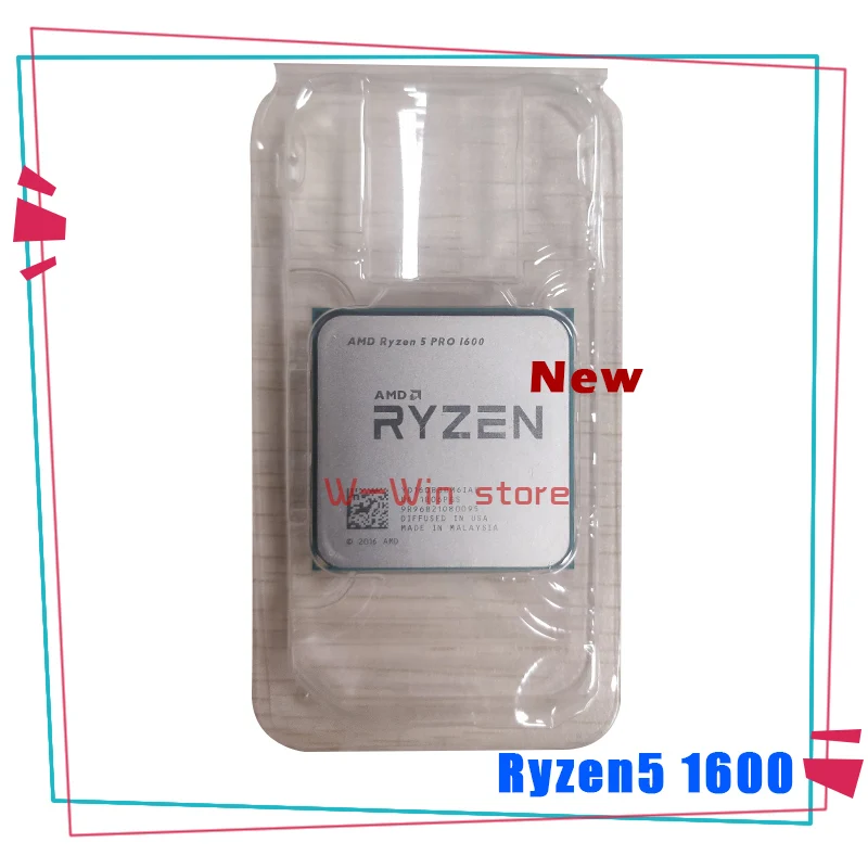 Новый процессор AMD Ryzen 5 1600 R5 PRO 3 2 ГГц шестиядерный двенадцатипоточный 65 Вт YD1600BBM6IAE