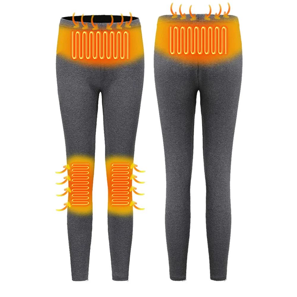 Women Heated Pants Cycling Heating Pants Electric USB Heating Thermal Underwear Pants Clothes 2 Side Wear 3 Colour for Winter
