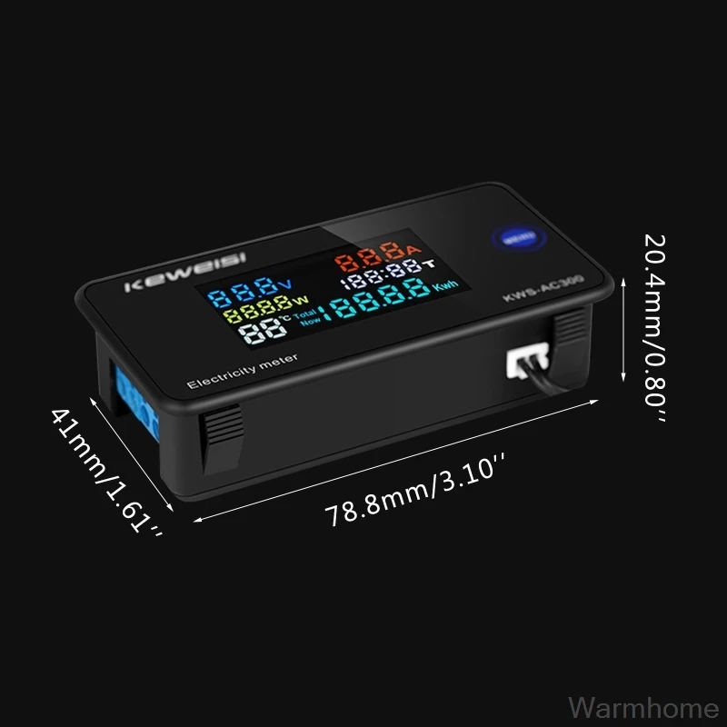AC 50-300V 0-100A Power Energy Meter Voltmeter Ammeter kWh Digital Electric Monitor Panel with Reset O01 20 | Инструменты