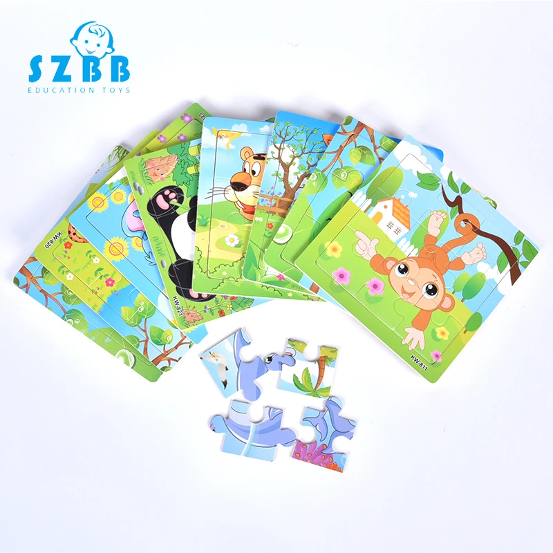 SZ Паровая Головоломка деревянная детская игрушка 3D мультяшное животное дети