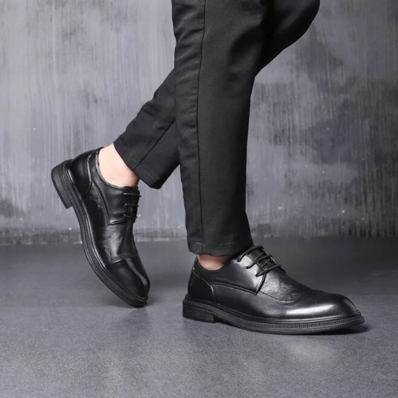Мужские туфли броги оксфорды модные британские свадебные мужские деловые