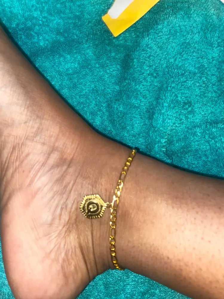 Шестигранные начальные ножные браслеты цепочка для ног из нержавеющей стали