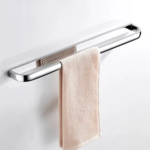 Полированный хромированный держатель для полотенец для ванной комнаты одинарная вешалка для полотенец Настенные Аксессуары для ванной комнаты
