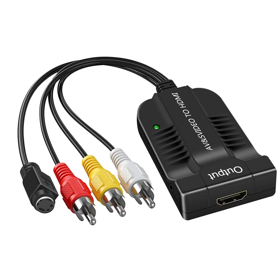 Преобразователь CVBS AV SVIDEO-HDMI 1080P преобразователь видео HDMI мультимедийный