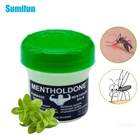 Охлаждающий Крем с мятой, 26 г, с защитой от укусов мазь против зуда, от боли в мышцах и трения, лечение укусов комаров, головной боли головокружений