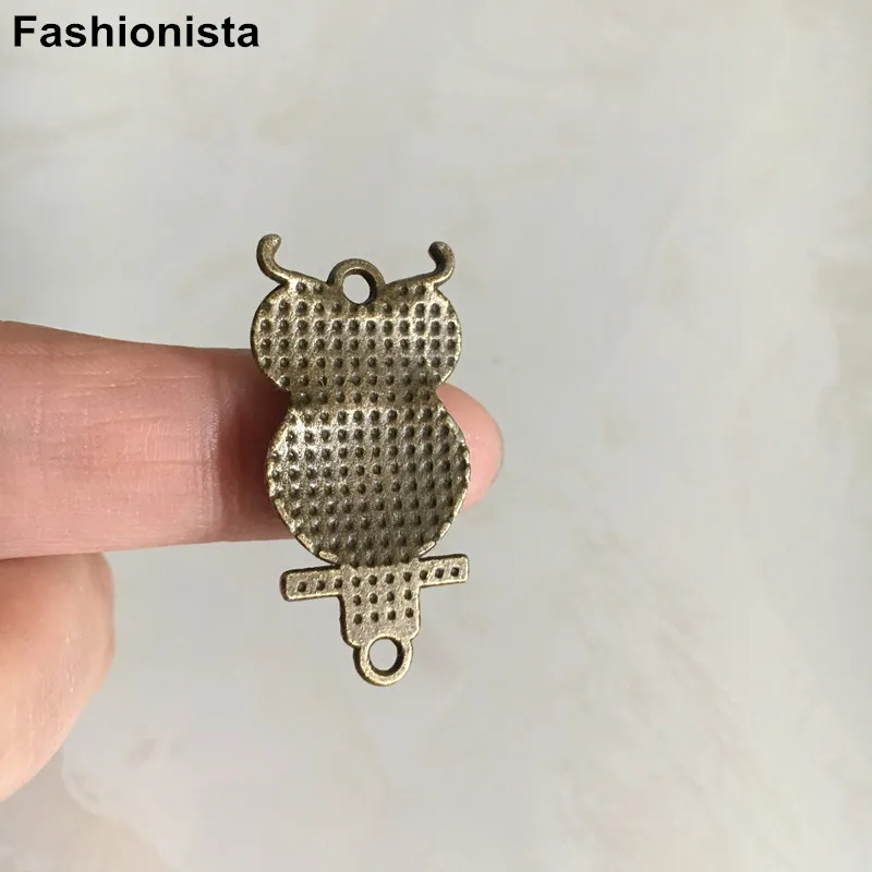 Бесплатная доставка 60 шт. соединитель для шармов в виде совы браслета или