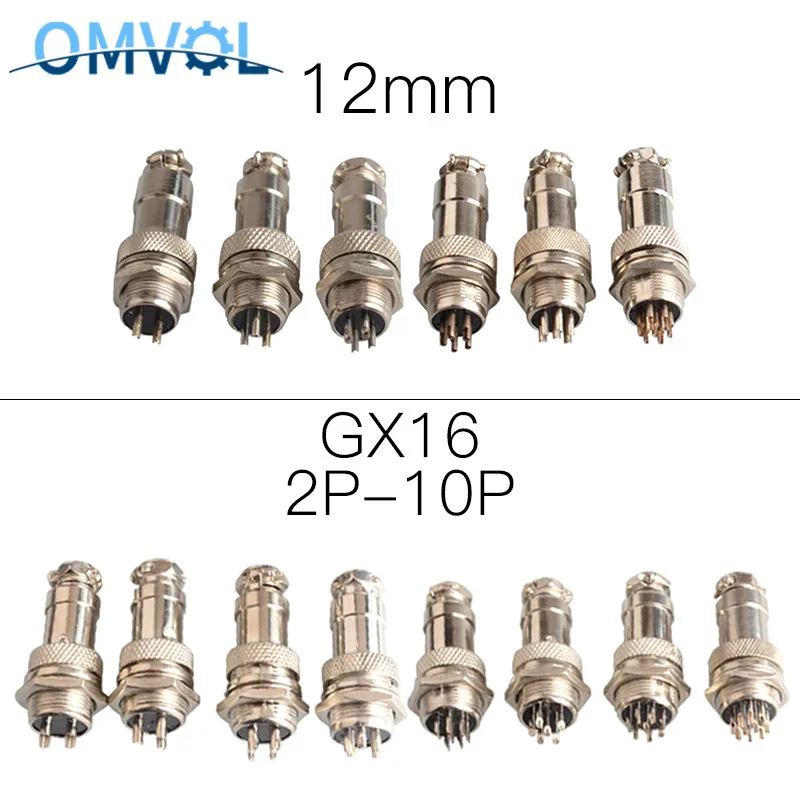 1 комплект GX12 GX16 2 10pin высококачественный штекер и гнездо 12 мм 16 проводной