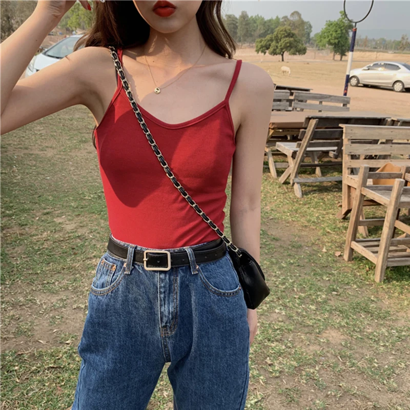 Топ женский на бретелях спагетти цвет в ассортименте|Топы| |